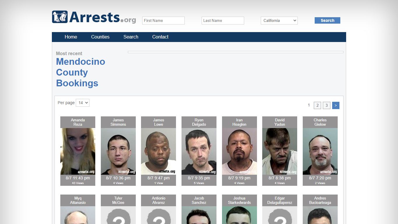 Mendocino County Arrests and Inmate Search